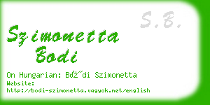 szimonetta bodi business card